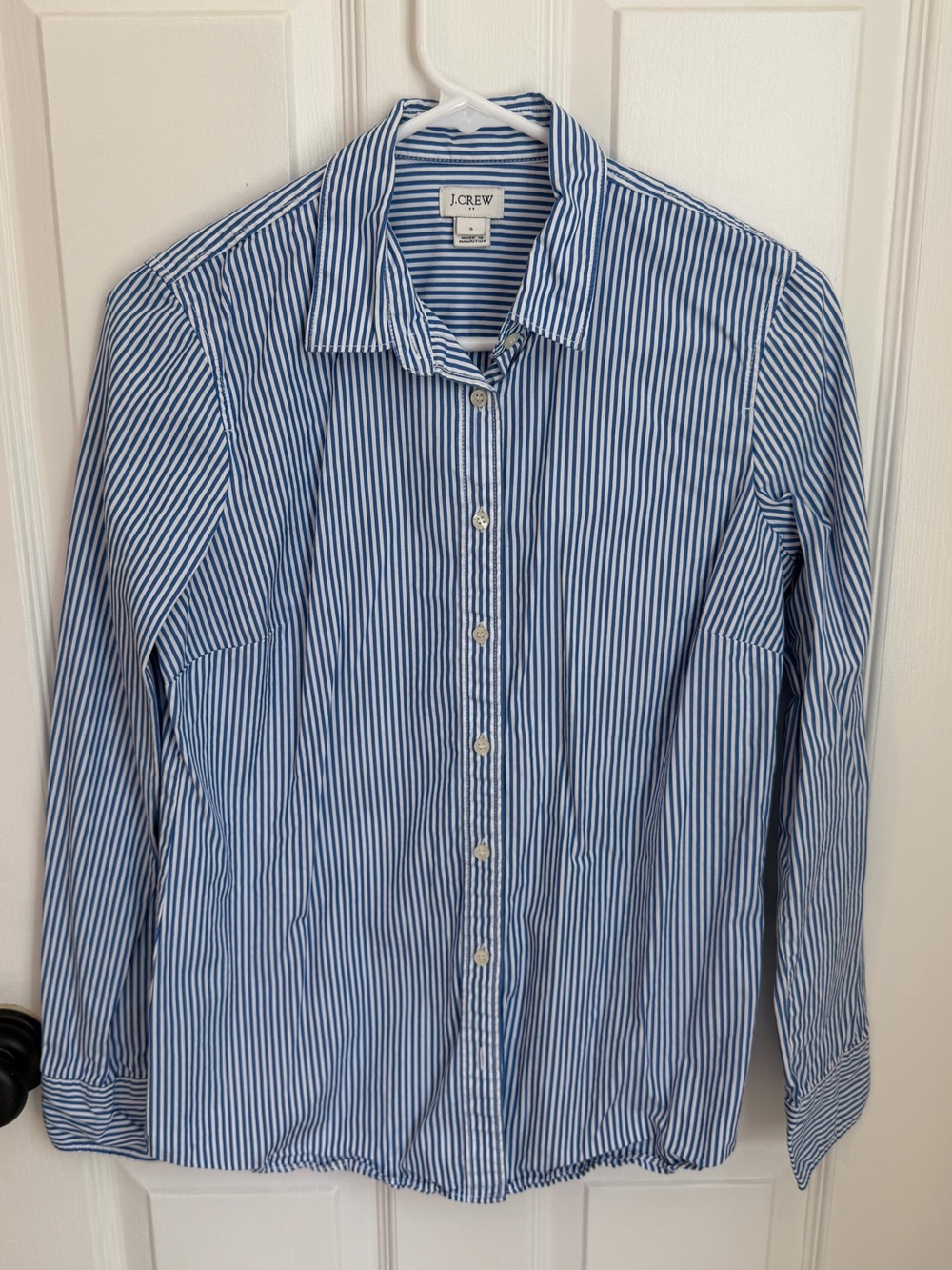 J. Crew Blue & White Striped Dress Shirt